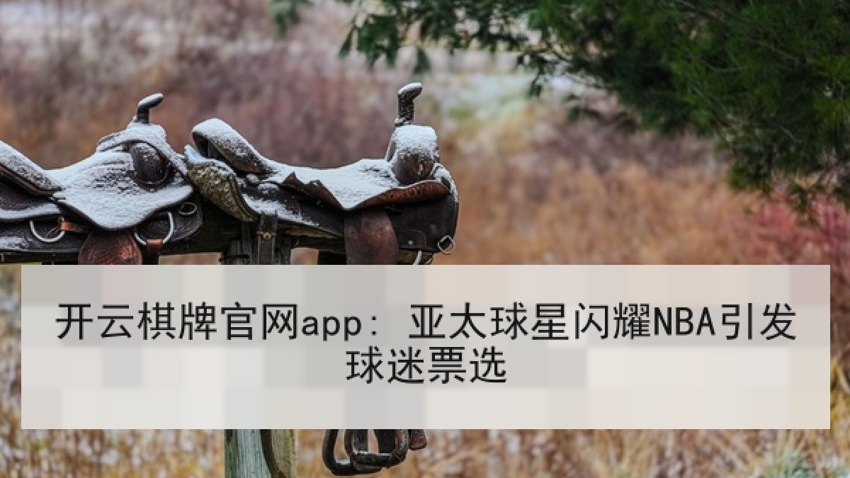 开云棋牌官网app: 亚太球星闪耀NBA引发球迷票选